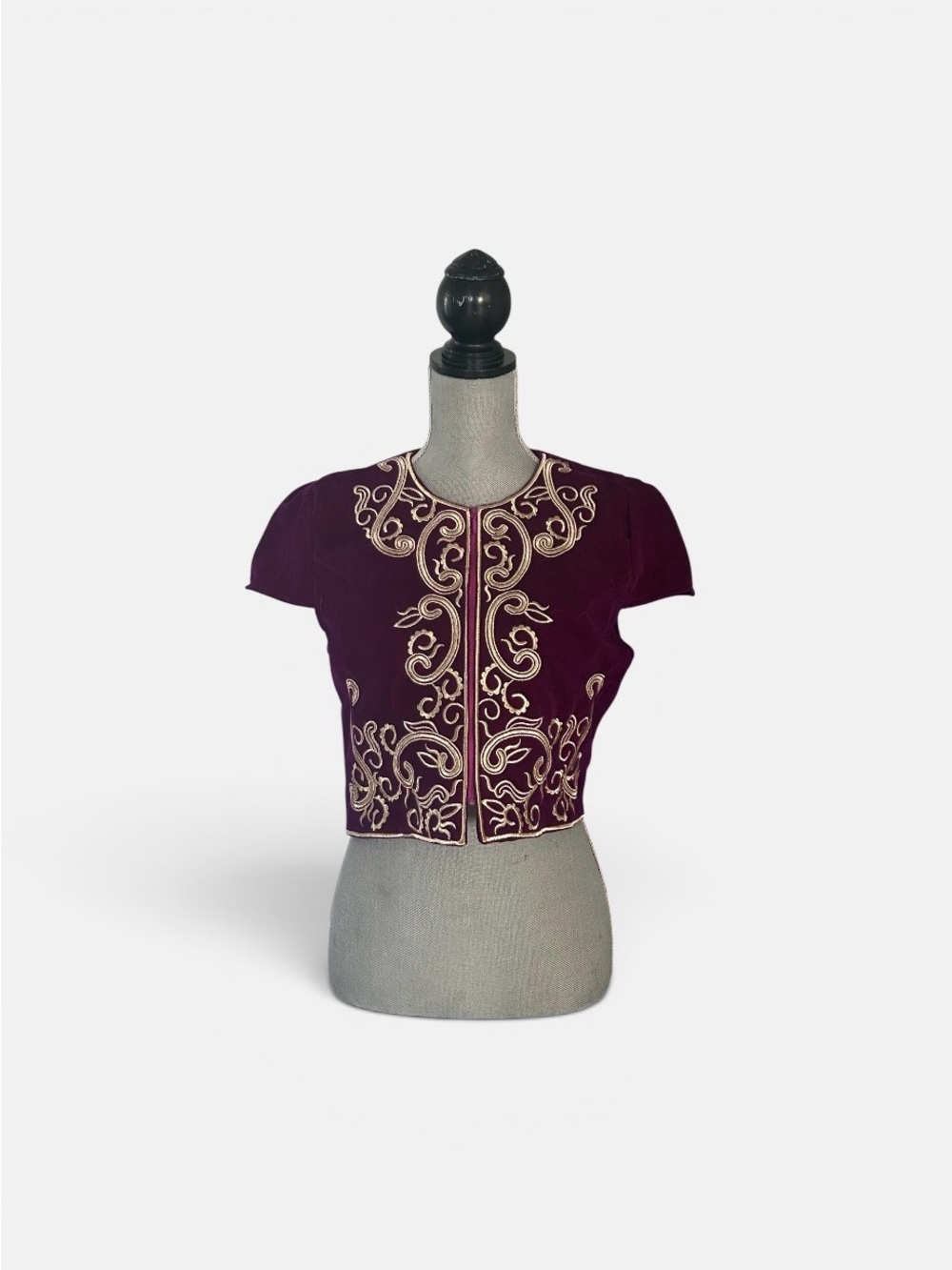 Elegant purple velvet karakou